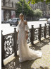 Strapless Ivory Lace Wedding Dress With Detachable Sleeves